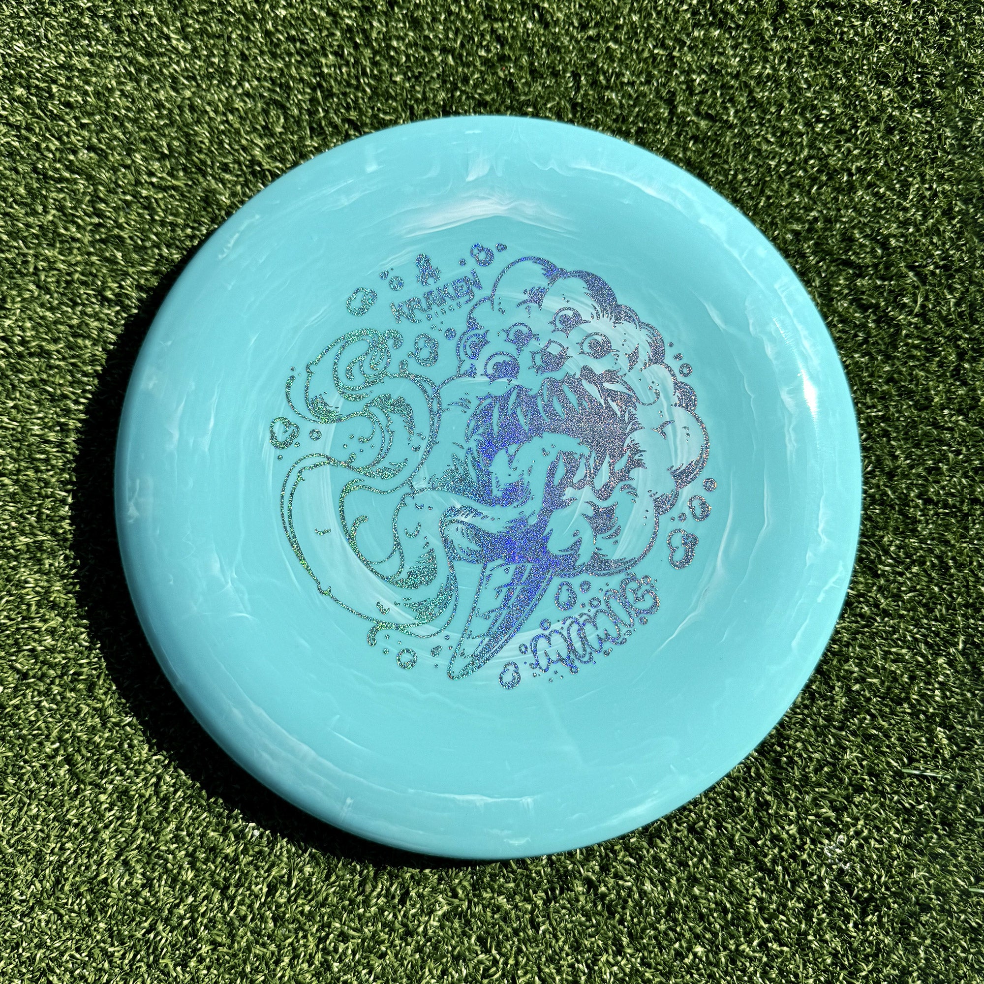 Cotton Candy Mimic Blue Elvin Putter with Rainbow Foil